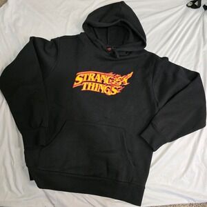 Stranger Things Black Graphic Hoodie Men's MD Demogorgon Dungeons Dragons